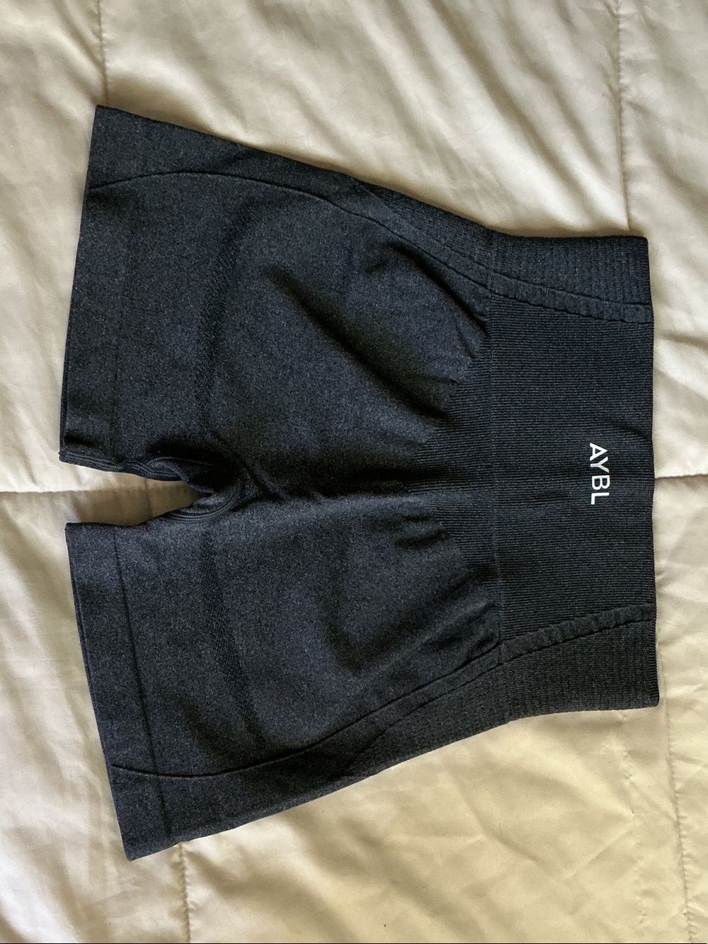 AYBL Grey Seamless High-Waist Bike Shorts